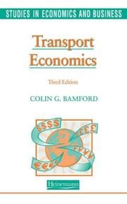Tapa de Transport Economics (Studies in Economics & Business)