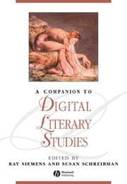 Tapa de A companion to digital literary studies