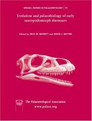 Tapa de Special Papers in Palaeontology, Evolution and Palaeobiology of Early Sauropodomorph Dinosaurs