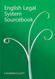 Tapa de English Legal System Sourcebook