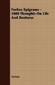 Tapa de Forbes Epigrams - 1000 Thoughts On Life And Business