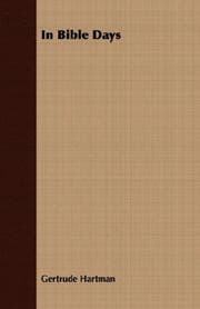 Tapa de In Bible Days