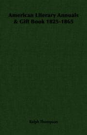 Tapa de American Literary Annuals & Gift Book 1825-1865