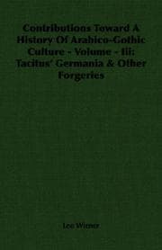 Tapa de Contributions Toward A History Of Arabico-Gothic Culture - Volume - Iii