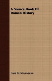 Tapa de A source book of Roman history