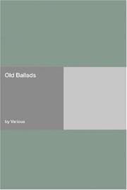 Tapa de Old Ballads