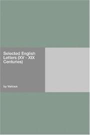 Tapa de Selected English Letters (XV - XIX Centuries)