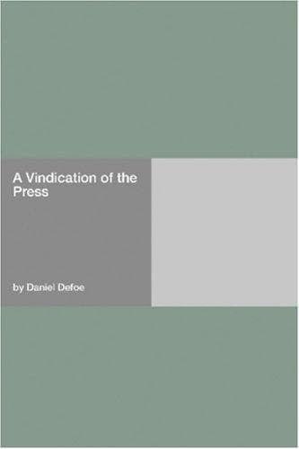 Tapa de A Vindication of the Press