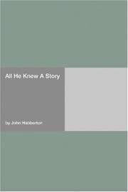 Tapa de All He Knew A Story