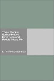Tapa de Three Years in Europe Places I Have Seen and People I Have Met