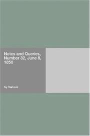 Tapa de Notes and Queries, Number 32, June 8, 1850