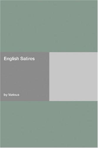 Tapa de English Satires