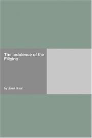 Tapa de The indolence of the Filipino
