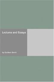 Tapa de Lectures and Essays