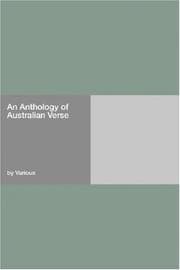 Tapa de An Anthology of Australian Verse