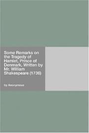 Tapa de Some Remarks on the Tragedy of Hamlet, Prince of Denmark, Written by Mr. William Shakespeare (1736)