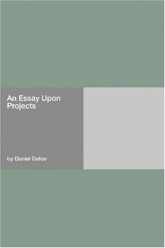 Tapa de An essay upon projects