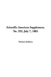 Tapa de Scientific American Supplement, No. 392, July 7, 1883