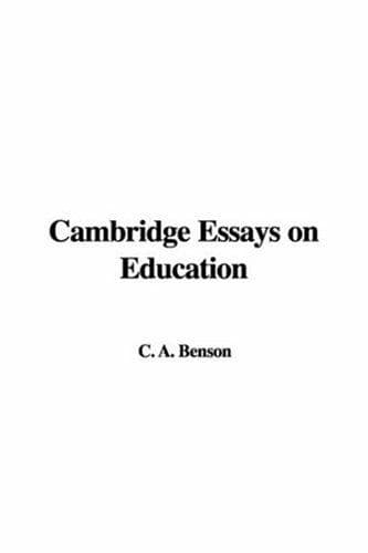 Tapa de Cambridge Essays on Education