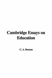 Tapa de Cambridge Essays on Education