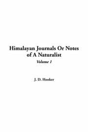 Tapa de Himalayan Journals or Notes of a Naturalist