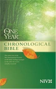 Tapa de The One Year Chronological Bible NIV (One Year Bible: Niv)