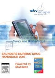 Tapa de Saunders Nursing Drug Handbook 2007 - CD-ROM PDA Software Powered by Skyscape