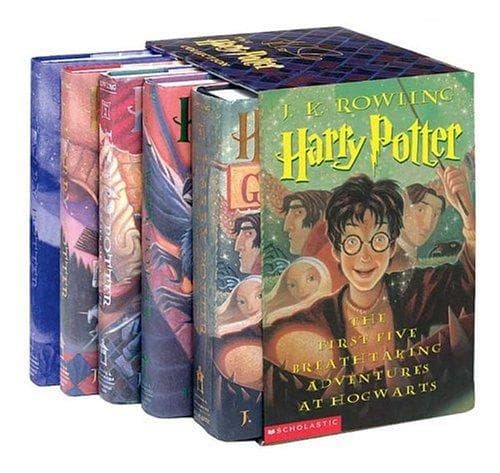 Tapa de Harry Potter Hardcover Boxed Set with Leather Bookmark (Books 1-5)