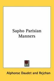 Tapa de Sapho Parisian Manners