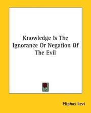 Tapa de Knowledge Is the Ignorance or Negation of the Evil