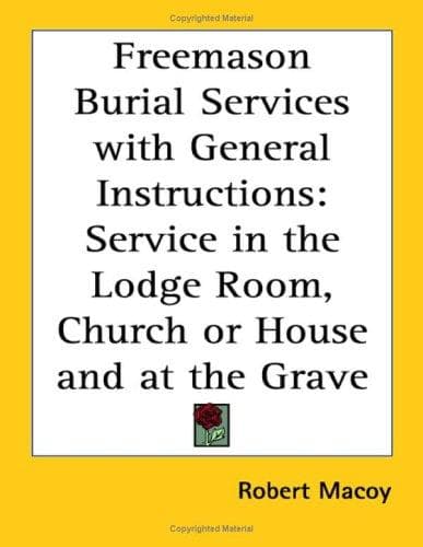 Tapa de Freemason Burial Services with General Instructions