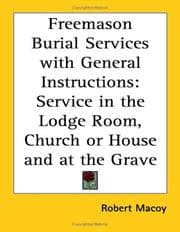 Tapa de Freemason Burial Services with General Instructions