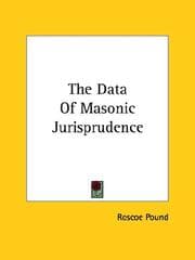 Tapa de The Data Of Masonic Jurisprudence