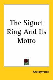 Tapa de The Signet Ring And Its Motto
