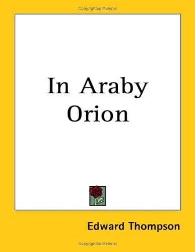 Tapa de In Araby Orion