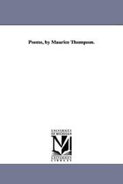 Tapa de Poems, by Maurice Thompson