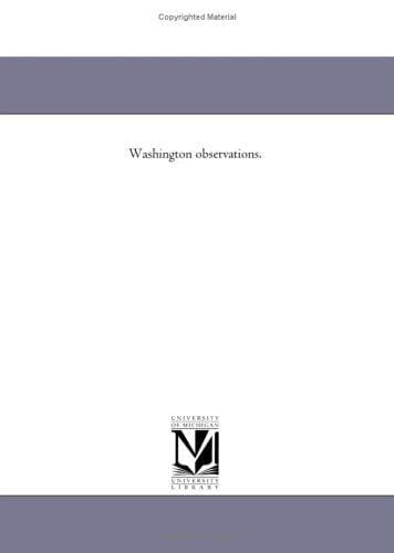 Tapa de Washington observations.