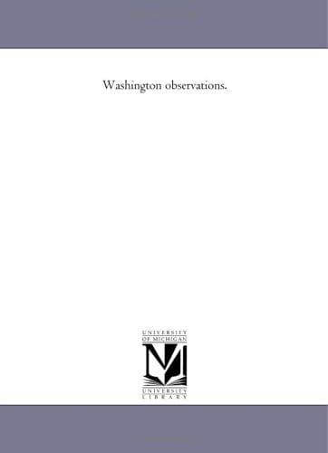 Tapa de Washington observations