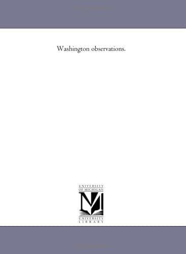Tapa de Washington observations.