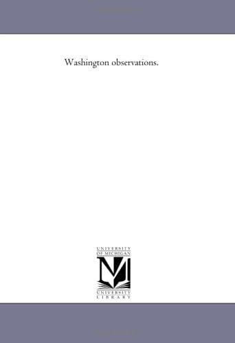 Tapa de Washington observations.