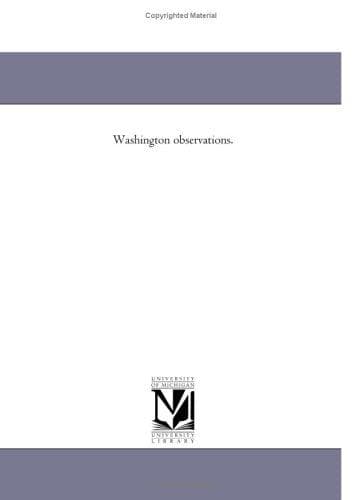 Tapa de Washington observations.
