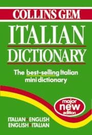 Tapa de Collins Gem Italian Dictionary