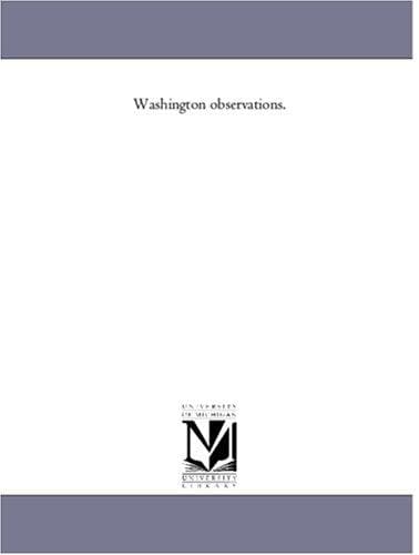 Tapa de Washington observations.