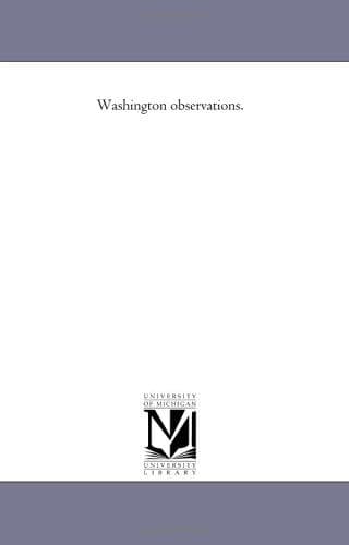 Tapa de Washington observations.