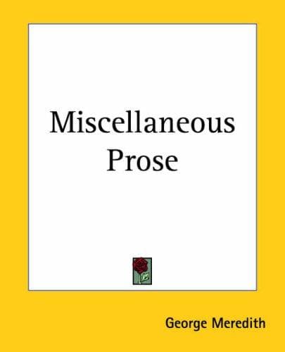 Tapa de Miscellaneous Prose