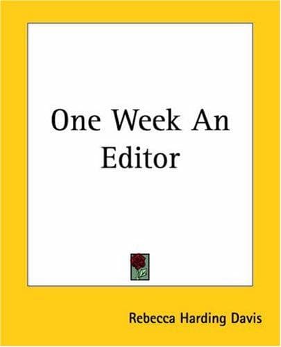 Tapa de One Week An Editor