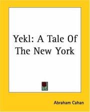 Tapa de Yekl A Tale Of The New York
