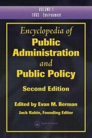 Tapa de Encyclopedia of public administration and public policy