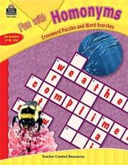 Tapa de Fun with Homonyms - Crossword Puzzles and Word Searches
