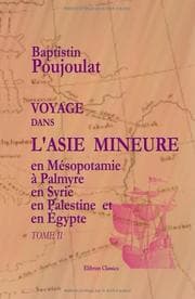 Tapa de Voyage dans l'Asie Mineure, en Mésopotamie, à Palmyre, en Syrie, en Palestine et en égypte